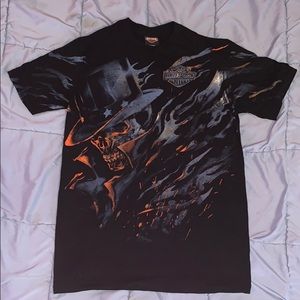 Harley-Davison skeleton tee